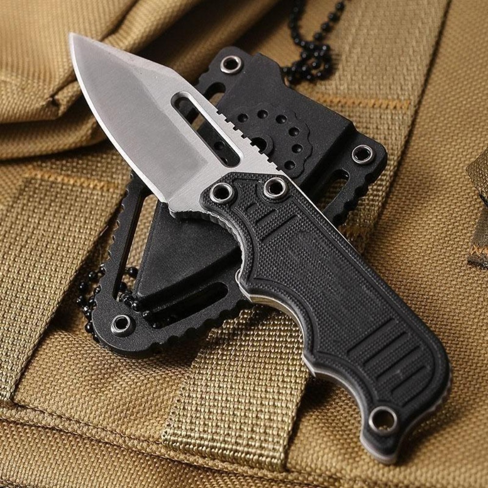 Edc Carry Fixed Blade Knife - Portable Neck Knife with Kydex Sheath