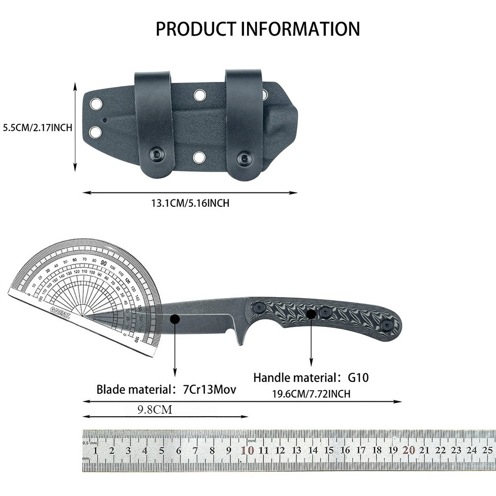 Full Tang Fixed Blade Knives 7 - Edc Carry Fixed Blade Knife 评论和价格