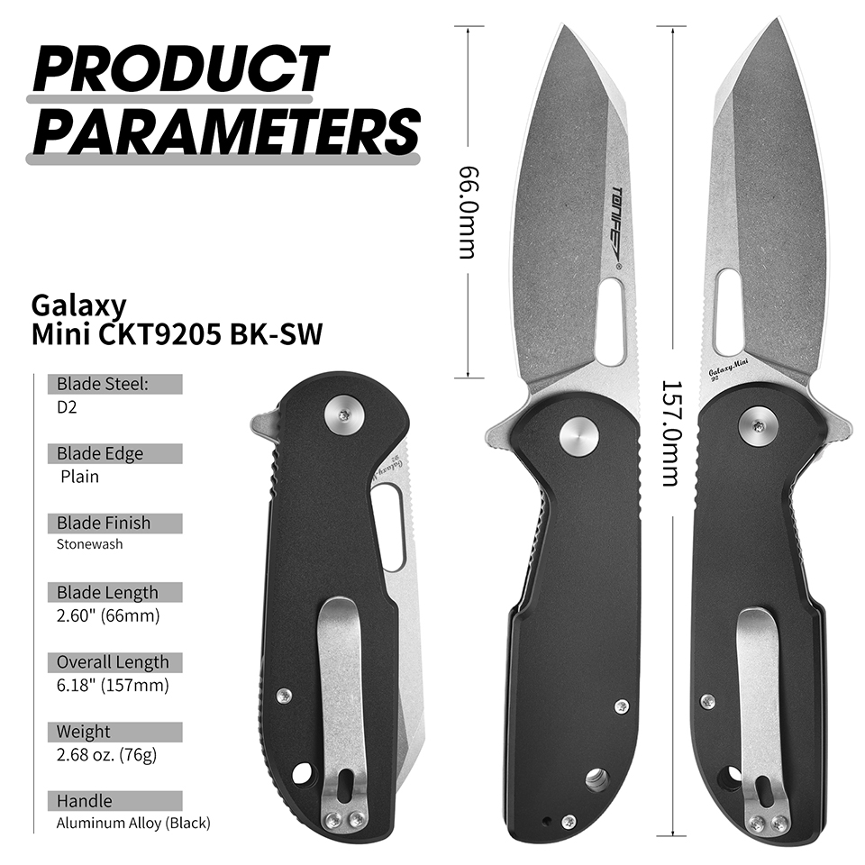 TONIFE Galaxy Mini CKT9205 Fol - Everyday Carry (Edc) Knife 评论和价格