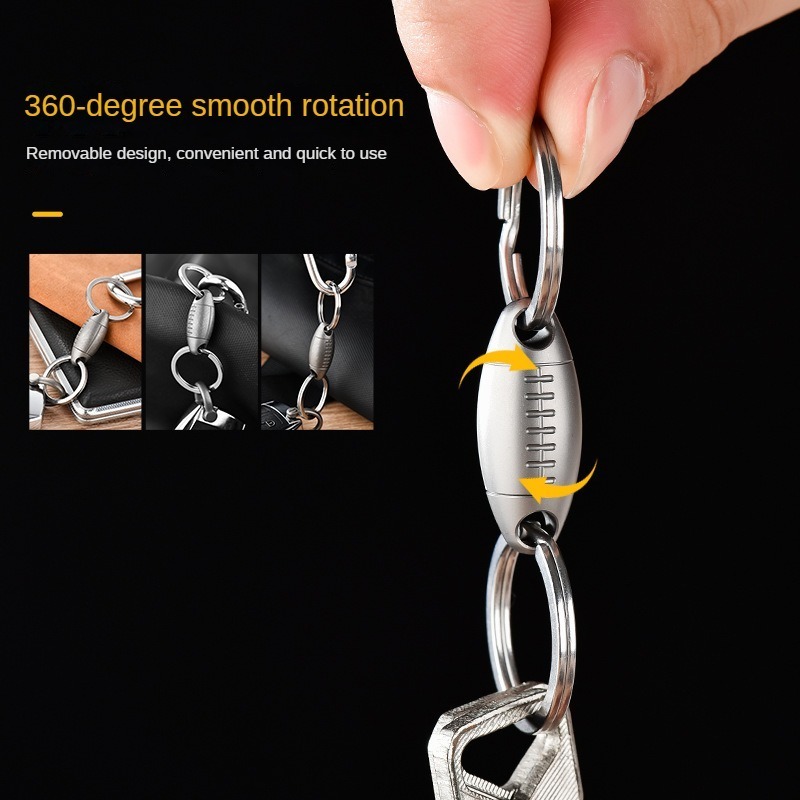 Titanium Rugby Shape Keychain  - Edc Carry Accessories 评论和价格